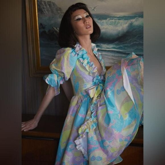 Selkie The Marie Dress a funky, multi-coloured, mini dress retro sz small - Picture 8 of 8